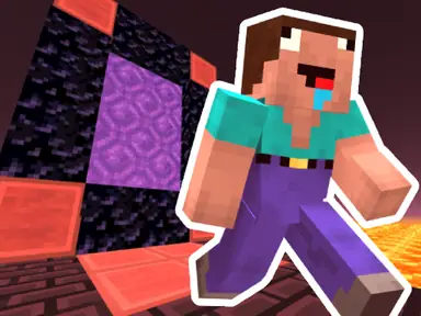 Noob Steve Nether — click to play